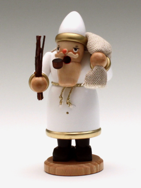 Räuchermann Weihnachtsmann, 13 cm, weiß